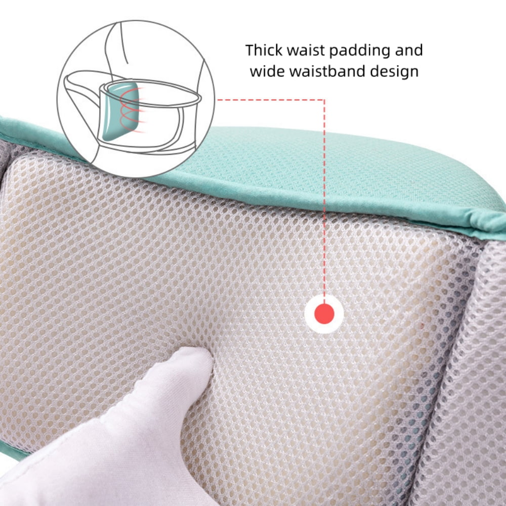 Baby Carrier 6-in-1 Ergonomic Infant Carrier, Soft Baby Holder Carrier with Hip Seat & Hood for Newborn Dad Mom, Front and Hip Carrier, Green