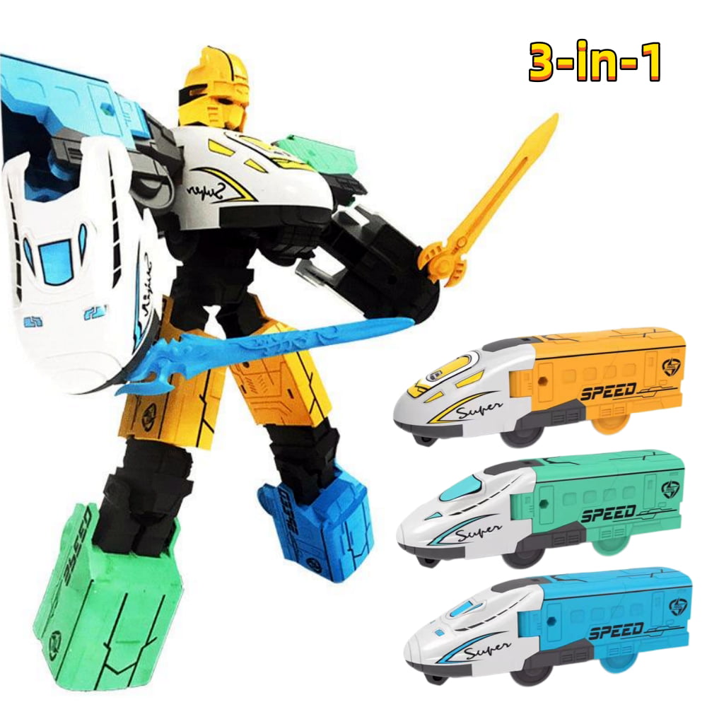 Transforming Robot Train,Transform Car Robot for Kids,ransforming Train Robot Model Car Toys for Boys & Girls Deformation Transformation Robots Birthday Christmas Gifts