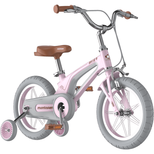 16" Kids Bike for Girls and Boys, Magnesium Alloy Frame with Auxiliary Wheel, Kids Single Speed Cruiser Bike