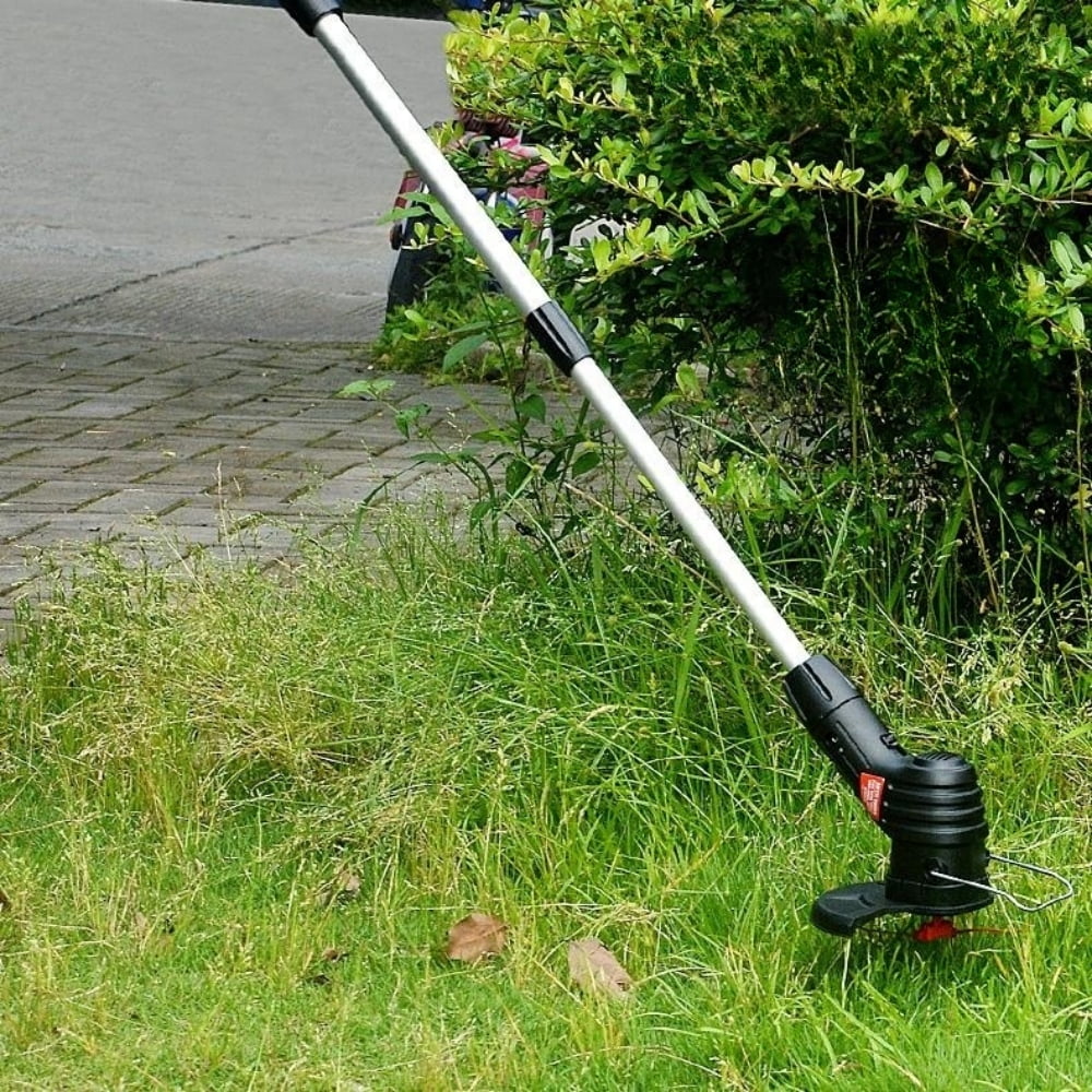 Tyethy Portable Electric Grass Trimmer, Handheld Lawn Mower for Weed Trimming, Black