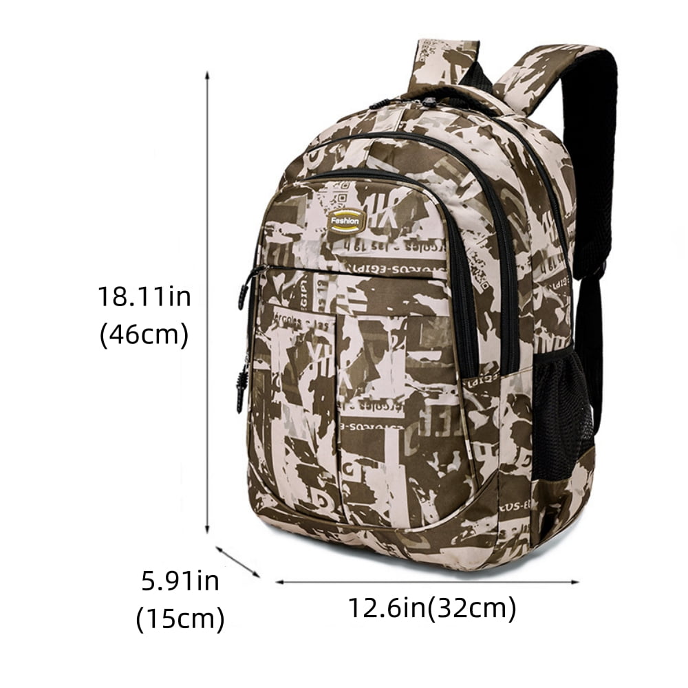 Juuar School Backpack for Boys, Lightweight School Bag, Casual Daypack Backpacks for Adult and Teen, Yellow