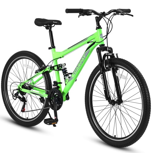 26" 21-Speed Bicycle for Adult, Front and rear shock absorption, Camping Bicycle, Height Adjustable ,Mountain Bicycle for Roadways, Mountains bike