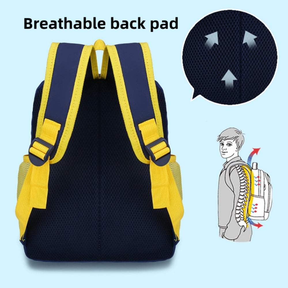 Kids Backpack for Boys Girls, Cute Dinosaur Toddler Backpack for Preschool Kindergarten Elementary, Yellow