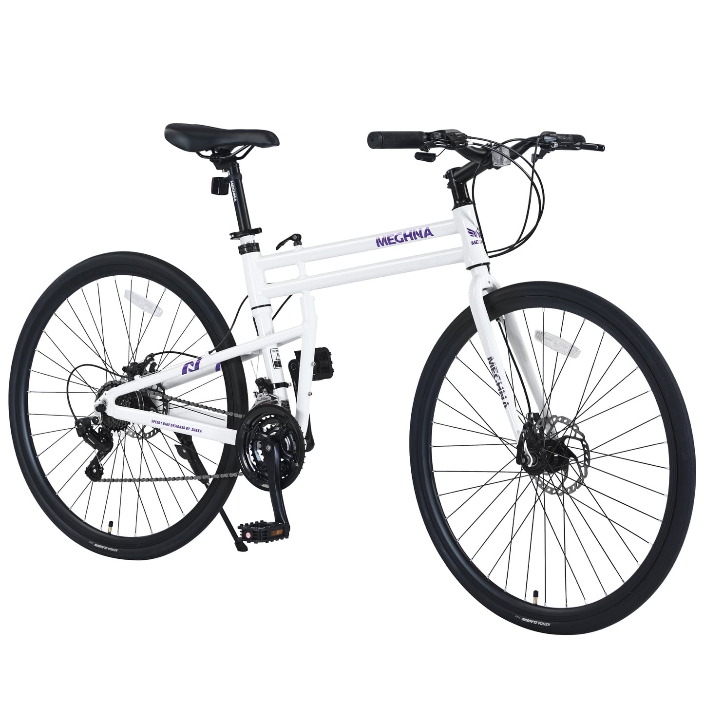 Folding Hybrid Bike 21 Speed 700C Road Bike Aluminium Alloy City Bicycle for Men Women, Yellow
