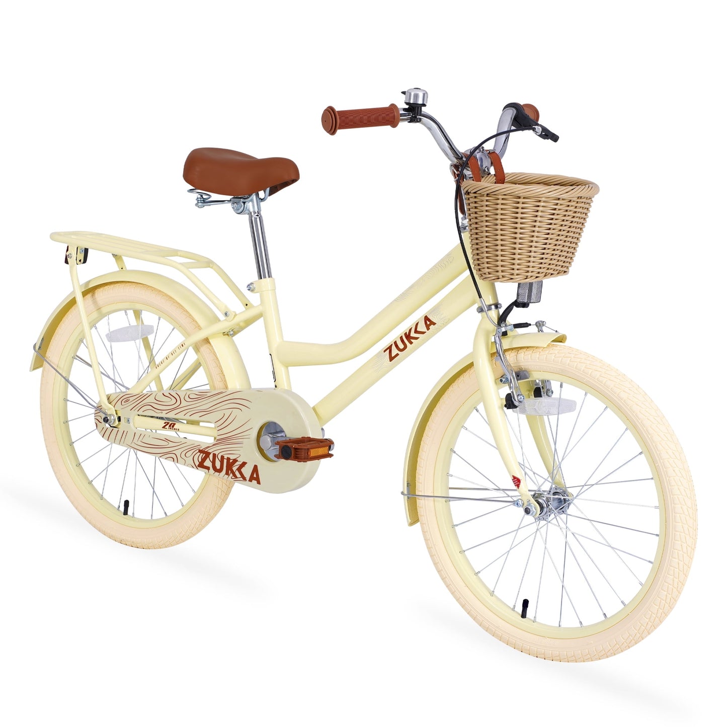 Baprem Girls Bike 20 Inch Kids Bicycle with Basket and Backseat for 7-10 Years Old, Single Speed, Pink