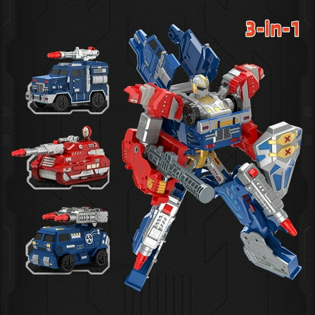 Transform Robot,3 in 1 Transformation Deformation Robot Children's Model Toy, Deformation, Construction Transformation Robots Birthday Christmas Gifts