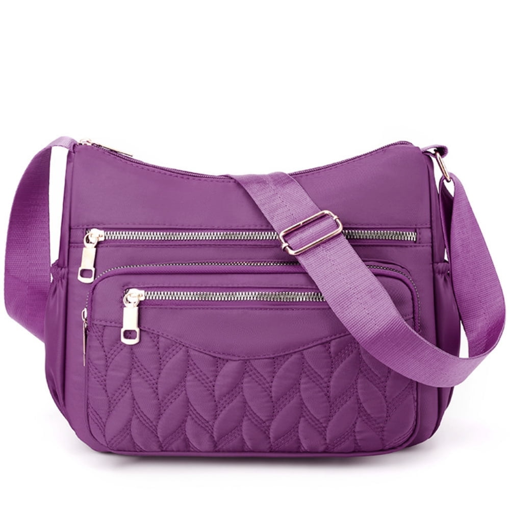 Tyethy Crossbody Bag for Women Multi Pocket Nylon Shoulder Bag Handbag Purse Trendy Messenger Bag for Ladies, Blue