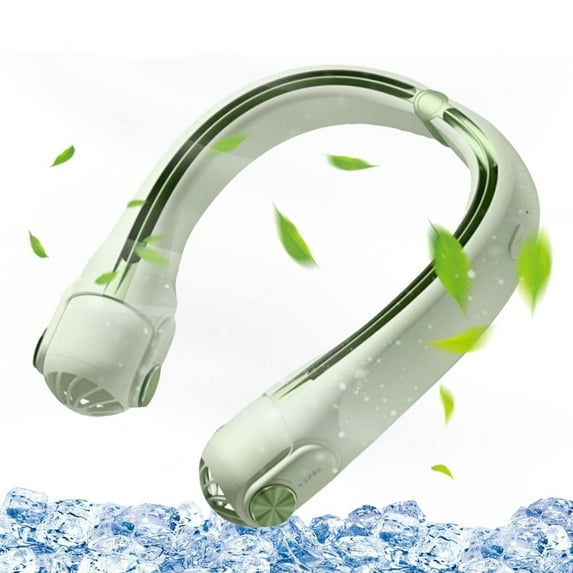 Tyethy Neck Fan, Portable Wearable Personal Fan, Hands-Free Bladeless Fan, Green