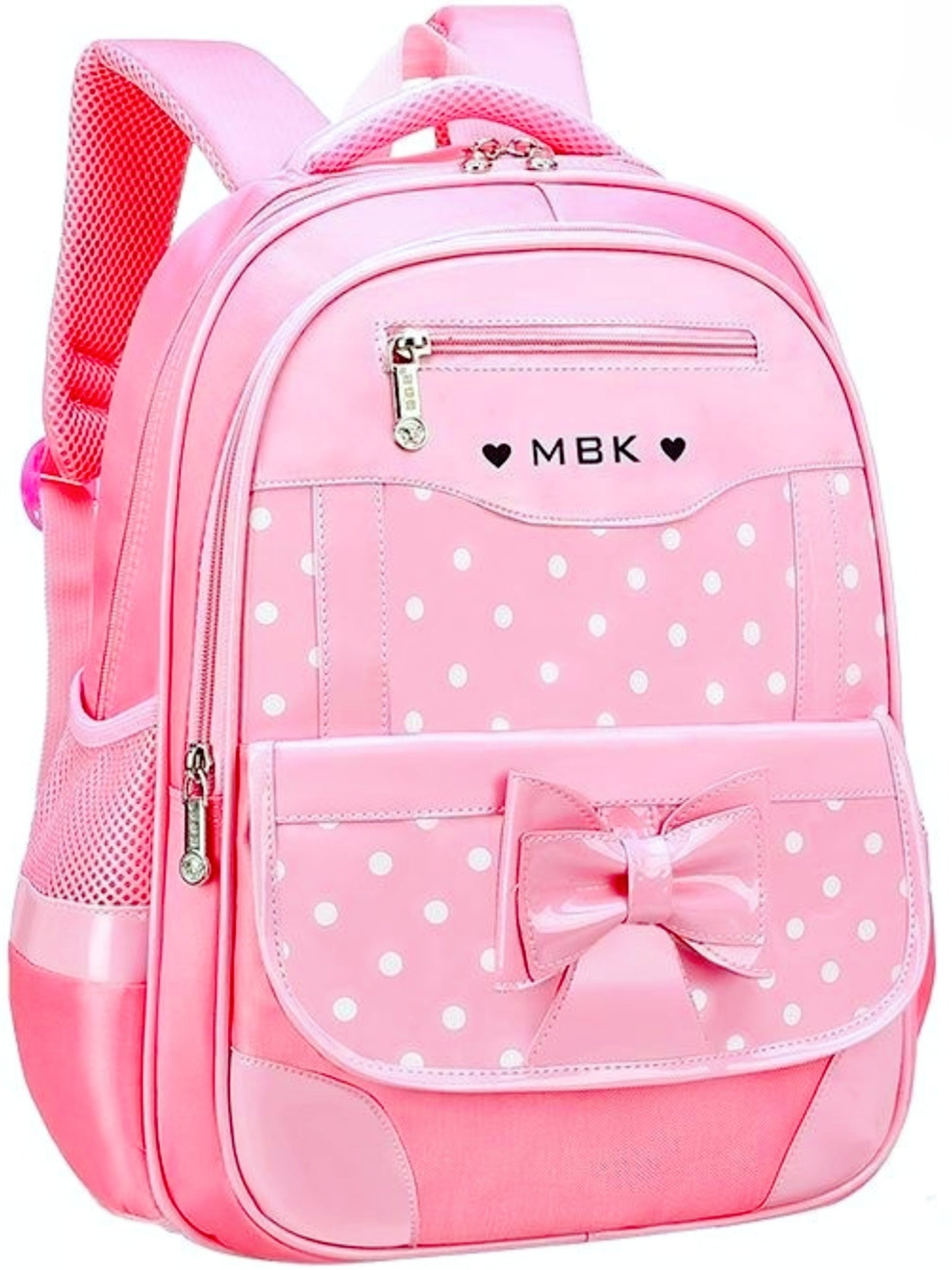 Girls Backpack Cute School Bag, Elementary Princess Bookbag Kids School Backpack for Teen Girls, Pink