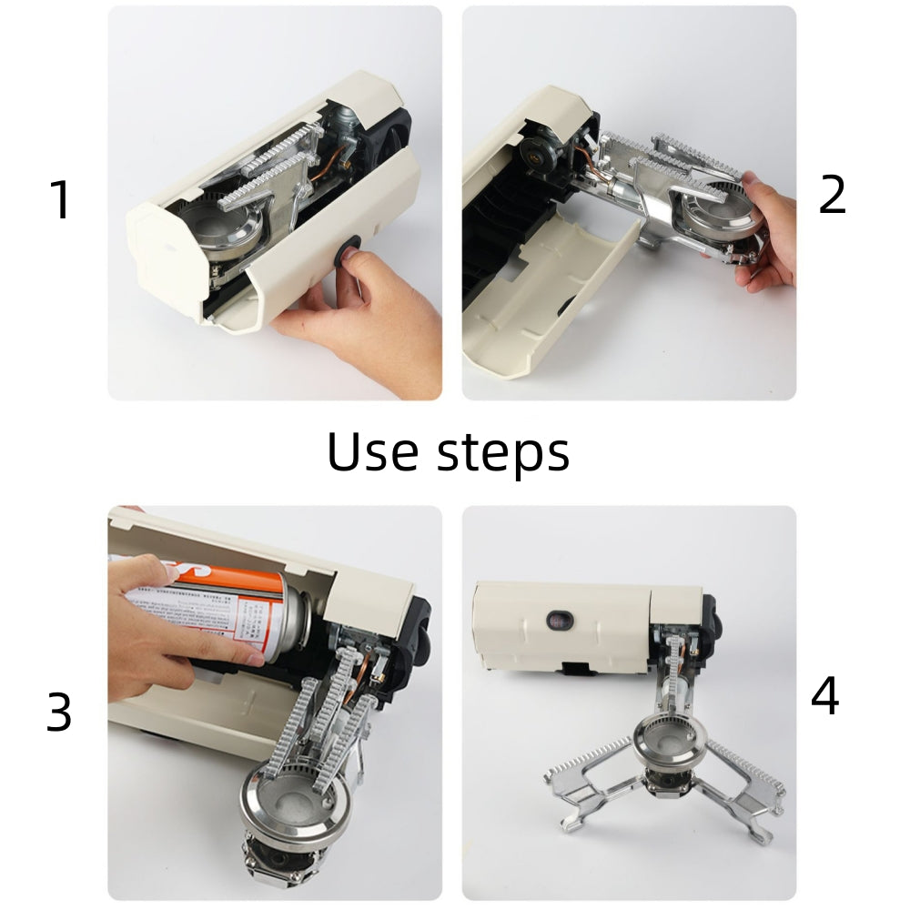 Burner Portable Butane Camping Stove, Foldable Outdoor Camping Butane Gas Stove High Quality Gas Stove Stainless Steel, Foldable Portable Stove