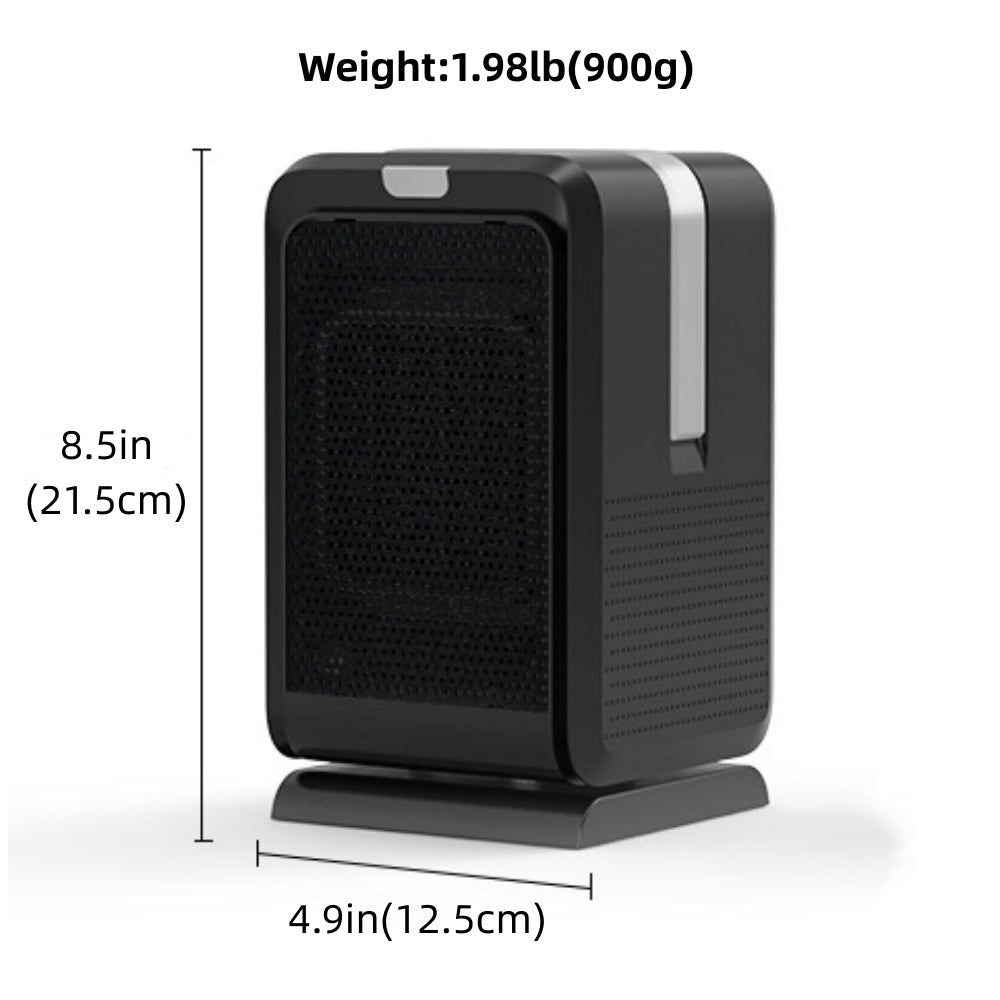 Portable Heater for Indoor Use, 1000W Ceramic Electric Space Heater with 90°Oscillation and Thermostat, 2 in 1 Cooling Heating Fan Combo for Office Home