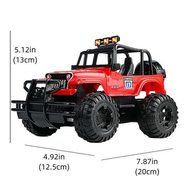 RC Stunt Cars for Kids, All Terrain off-Road Remote Control Truck with LED Lights for Boys Toys Age 3-12, RC Toy Race Car Gifts, Red