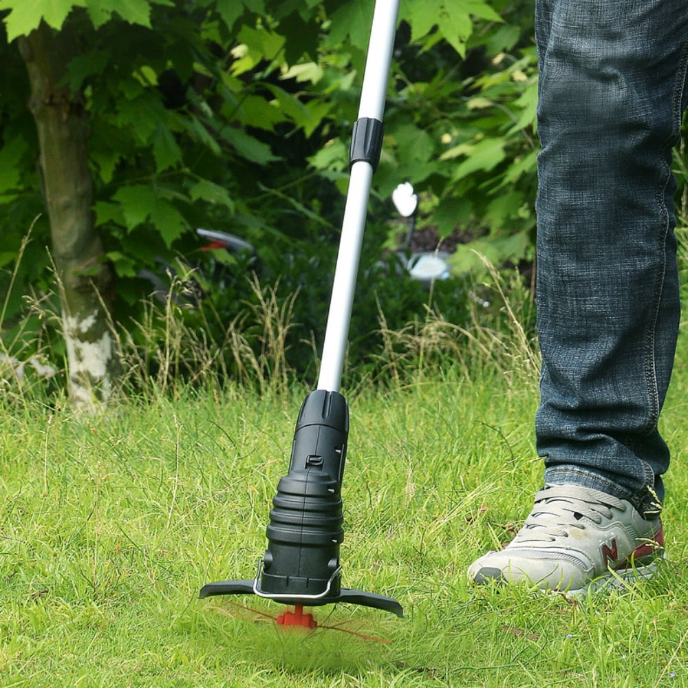 Tyethy Portable Electric Grass Trimmer, Handheld Lawn Mower for Weed Trimming, Black