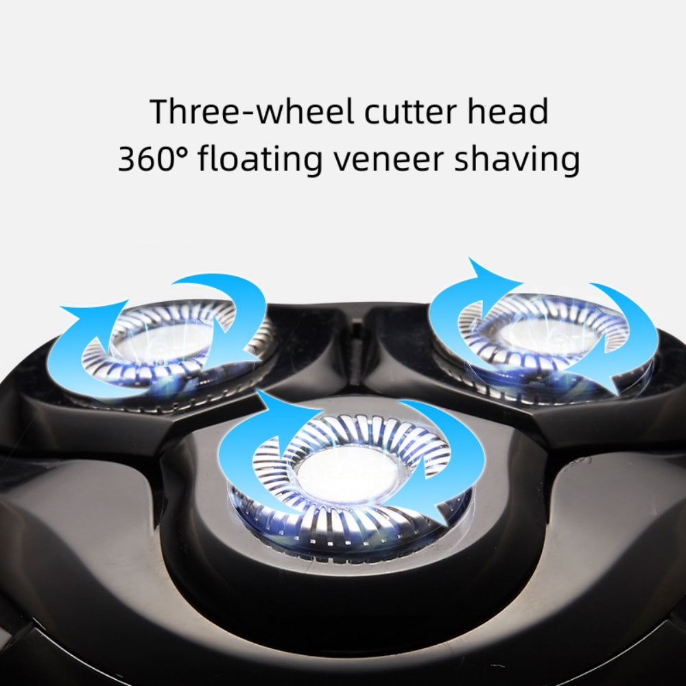 3 Head Electric Shaver for Men, Wet and Dry Waterproof Rechargeable Cordless Razor Portable Travel Face Shaver, USB Charging