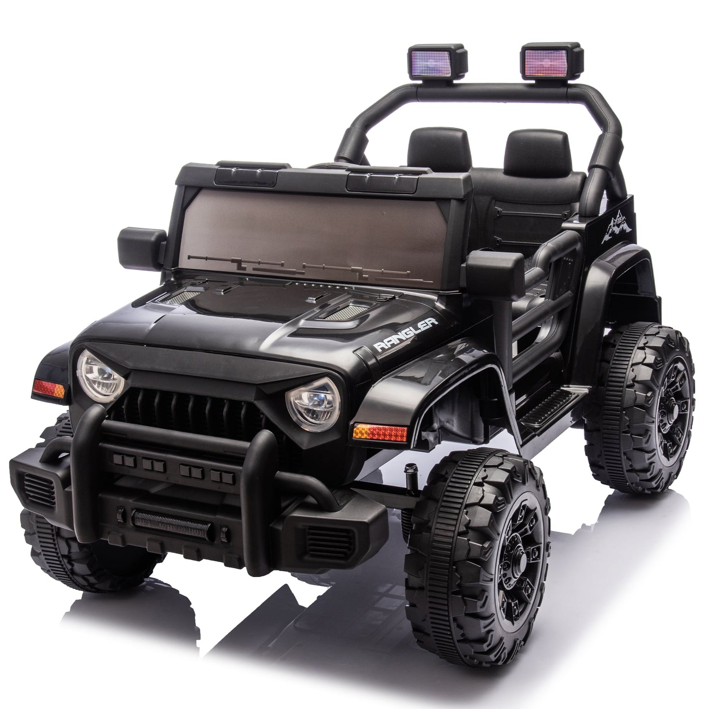 12V Kids Ride On Electric Car with Parents Control, Battery Powered Electric Ride On Truck Vehicles for Boys Girls Aged 3-8, Black