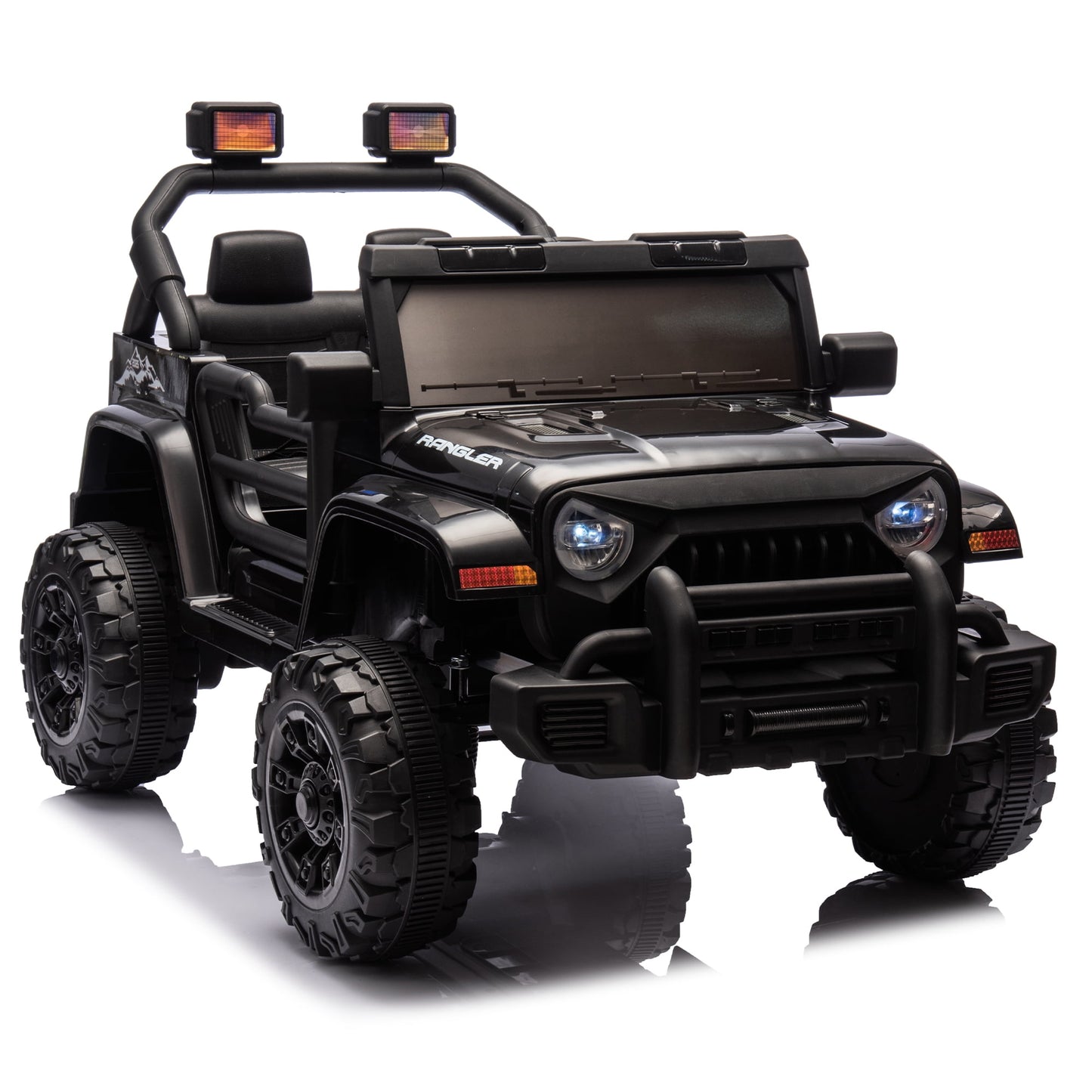 12V Kids Ride On Electric Car with Parents Control, Battery Powered Electric Ride On Truck Vehicles for Boys Girls Aged 3-8, Black