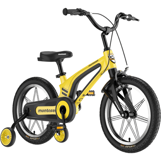 14" Kids Bike for Girls and Boys, Magnesium Alloy Frame with Auxiliary Wheel, Kids Single Speed Cruiser Bike.