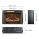 Fireplace TV Stand for TVs up to 70", 60" Entertainment Center with 26" Electric Fireplace, Modern Media TV Console with Storage Cabinet and Door Sensor, Brown