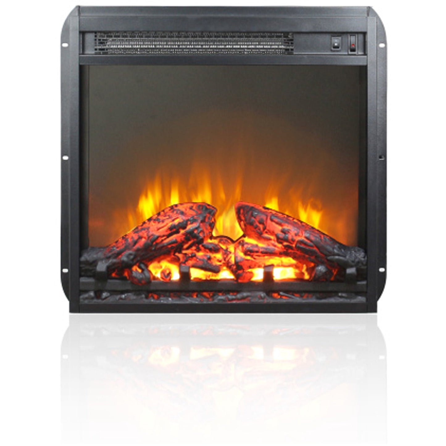 Fireplace 26" Electric Fireplace Inserts, 1400W Recessed Fireplace Heater with Log Set & Realistic Flame, Remote Control with Timer, Overheating Protection