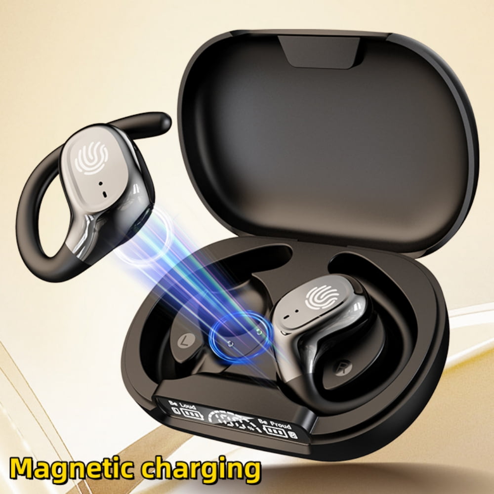 Raistyw Wireless Earbuds Bluetooth 5.4 Headphone Sport, 72H Playtime HD Stereo Noise Cancelling Earbuds, IPX5 Waterproof Headset for Workout/Running/Gym, Black