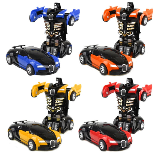 2 Pieces Transform Robot Car Toys, One-Button Mini Deformable Car Robot Toy for Kids Boys Girls Gift