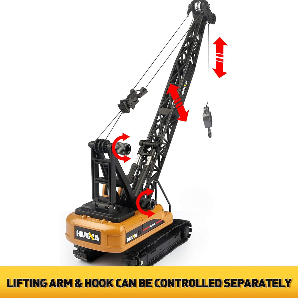 Tyethy Construction Trucks Toys Crane Toys for Aldult 14+ Years, 1/50 Scale Alloy Metal Construction Vehicles Crane Machine Model Toy for Men, Birthday Gift