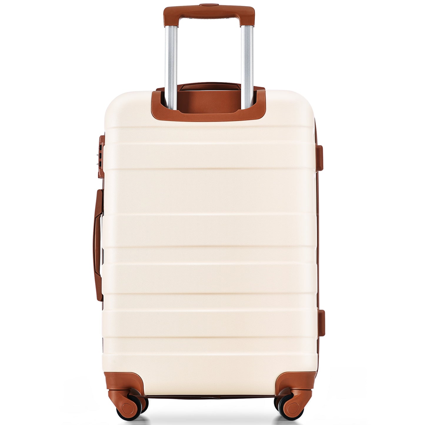 Tyethy 4 Piece Hardside Luggage Suitcase Set with TSA Lock Spinner Wheels, 12" Cosmetic Case 20" Travel Carry-On Luggage, 24" and 28" Checked Luggage, Golden Rose