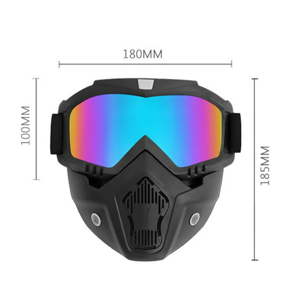 Tactical Mask with Goggles, PC Detachable Masks for CS Shooting Cosplay, Toy Guns Games, Cycling Party