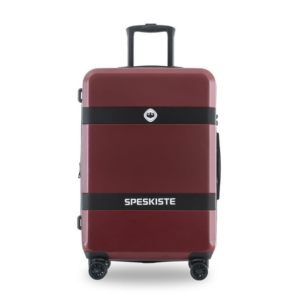 Pregoods Shop Luggage Sets New Model Expandable ABS+PC Hardshell Luggage Suitcase 3 Piece Sets with Spinner Wheels Lightweight TSA Lock (20/24/28), Red