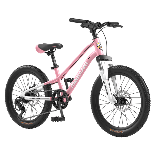 24" Youth Bike Kids Bike for Boys and Girls with Suspension Fork, 7-Speed Drivetrain