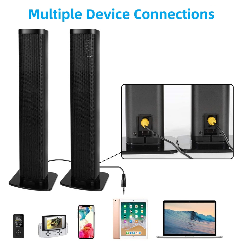 Tyethy Sound Bar for TV 120W Wireless Bluetooth 5.0 Soundbars 3D Surround Sound System Home Theater Speaker Split Soundbar