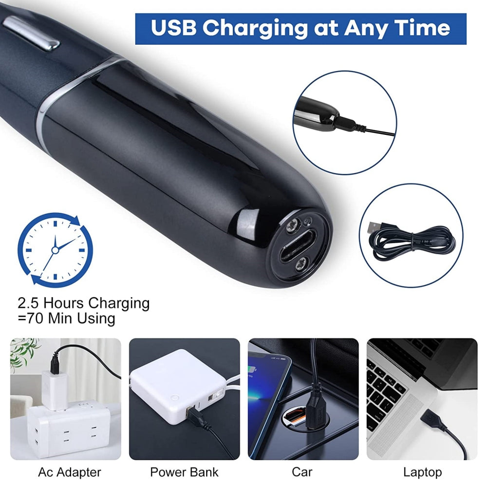 Electric Razor for Women , USB Rechargeable Waterproof 4 in 1 Electric Shaver Set for Eyebrow Face Nose Legs Underarms and Bikini Line