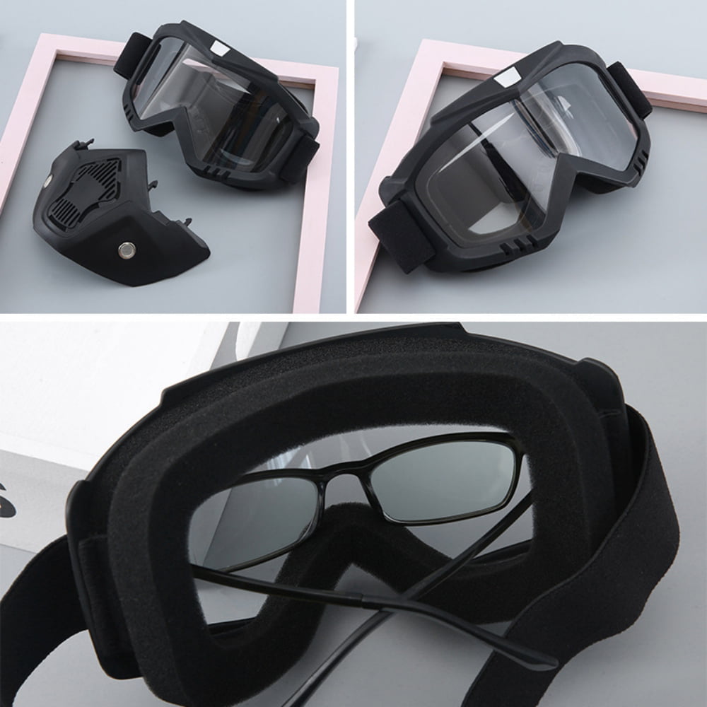 Tactical Mask with Goggles, PC Detachable Masks for CS Shooting Cosplay, Toy Guns Games, Cycling Party