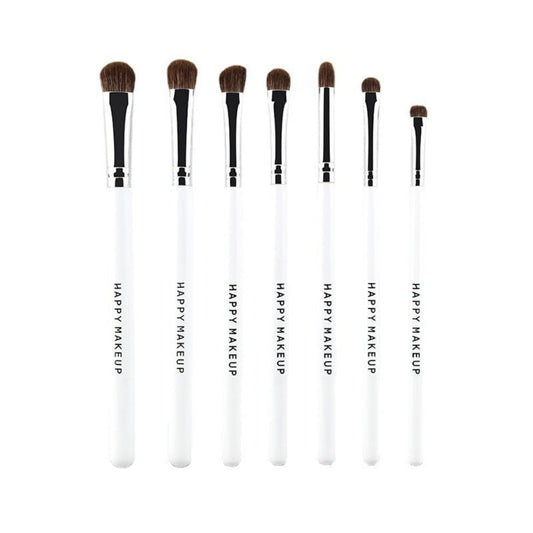 7Pcs Makeup Brush Set, Makeup Brushes Cosmetic Professional Brushes Tools Kit for Blush, Eye Shadow, Eyeliner ,Eyelash ,Eyebrow(White Silver )