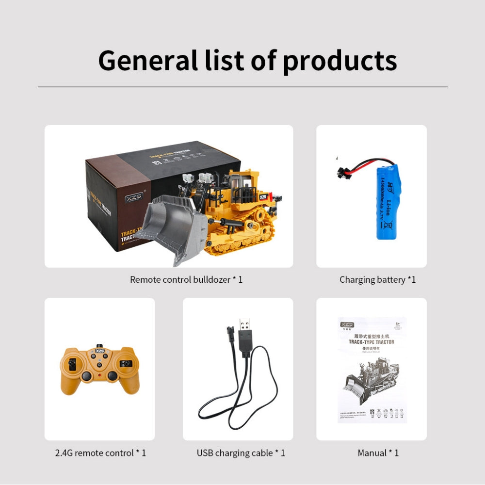 2.4Ghz RC 1:24 Rechargable Toy Car,9 Channel RC Construction Vehicles Toy,Remote Control Toy Car for 7+ Year Old Boys Girls ,Best Birthday Gifts for Kids