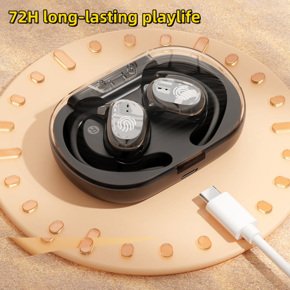Raistyw Wireless Earbuds Bluetooth 5.4 Headphone Sport, 72H Playtime HD Stereo Noise Cancelling Earbuds, IPX5 Waterproof Headset for Workout/Running/Gym, Black