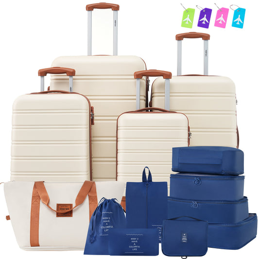 4 Piece Hardshell Luggage Sets with Spinner, TSA Lock, Lightweight Luggages, 16"+20"+24"+28"