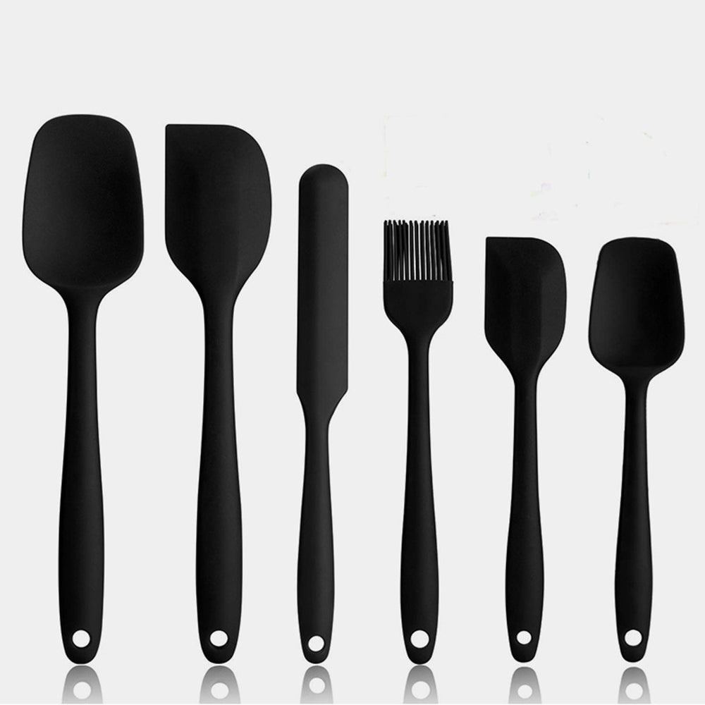 Silicone Spatula Set of 6, Food Grade Nonstick Cooking Utensils Heat Resistant Silicone Spatula Kitchen Utensils for Cooking, Baking and Mixing
