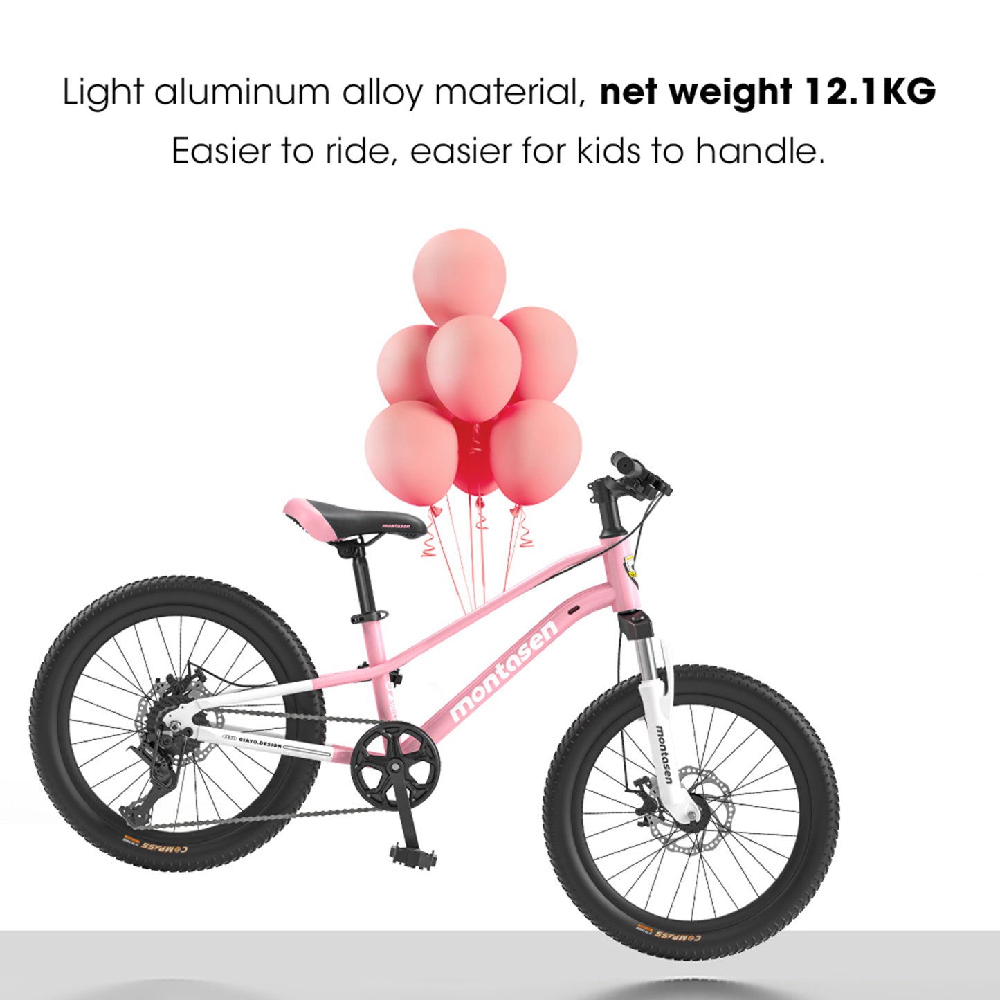 24" Youth Bike Kids Bike for Boys and Girls with Suspension Fork, 7-Speed Drivetrain