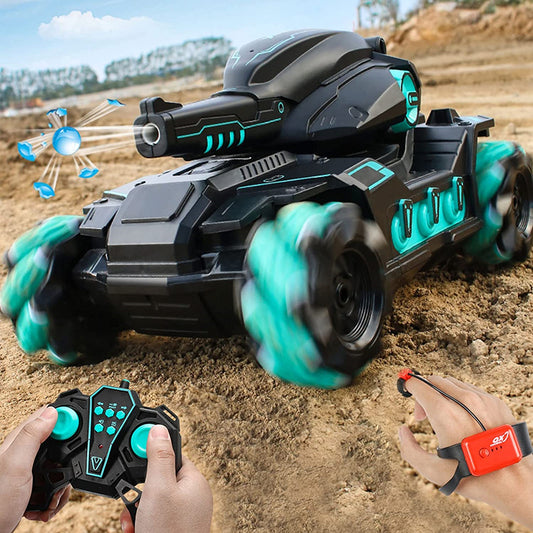 Gesture Remote Control Water Bomb 4WD Tank Car , Stunt Multiplayer Battle Toy Car, Can Drift Horizontally, 360° Stunt Rotation, Great Gift Toy for Kids