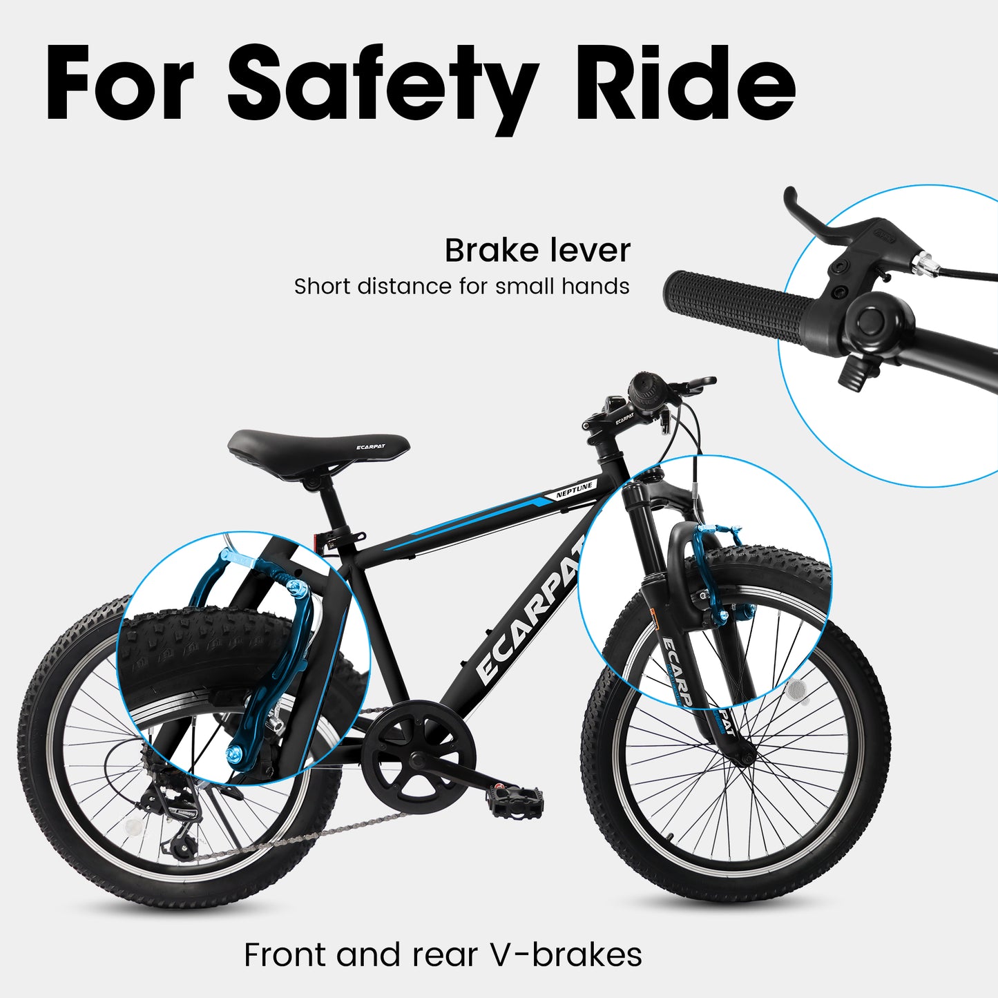 Kids Bicycle 20 Inch Montain Bike Gear Shimano 7 Speed Bike for 6-10 Ages Boys and Girls ,Blue