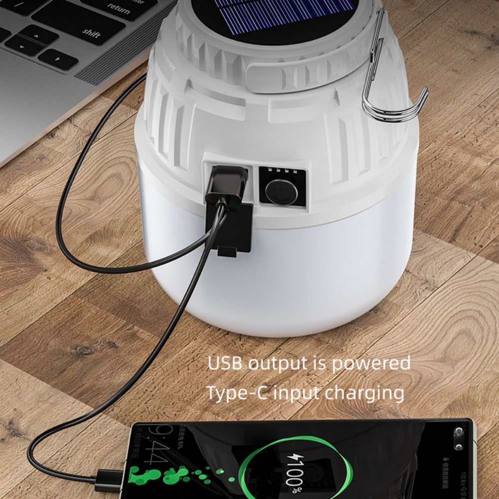 LED Solar Rechargeable Flashlight Camping Light Tent Lantern,4 Modes Portable Lantern for Camping,Hiking,Working,Fishing,Dog Walking,Shelters,Outdoor Activities and Emergency Lighting