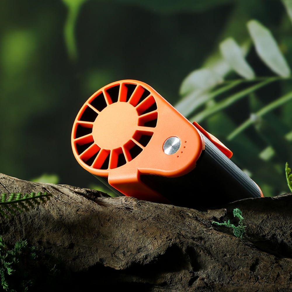 Portable Waist Clip On Fan, 4800mAh Rechargeable Hands-Free Wearable Fan for Outdoor Working Hiking Camping, Black