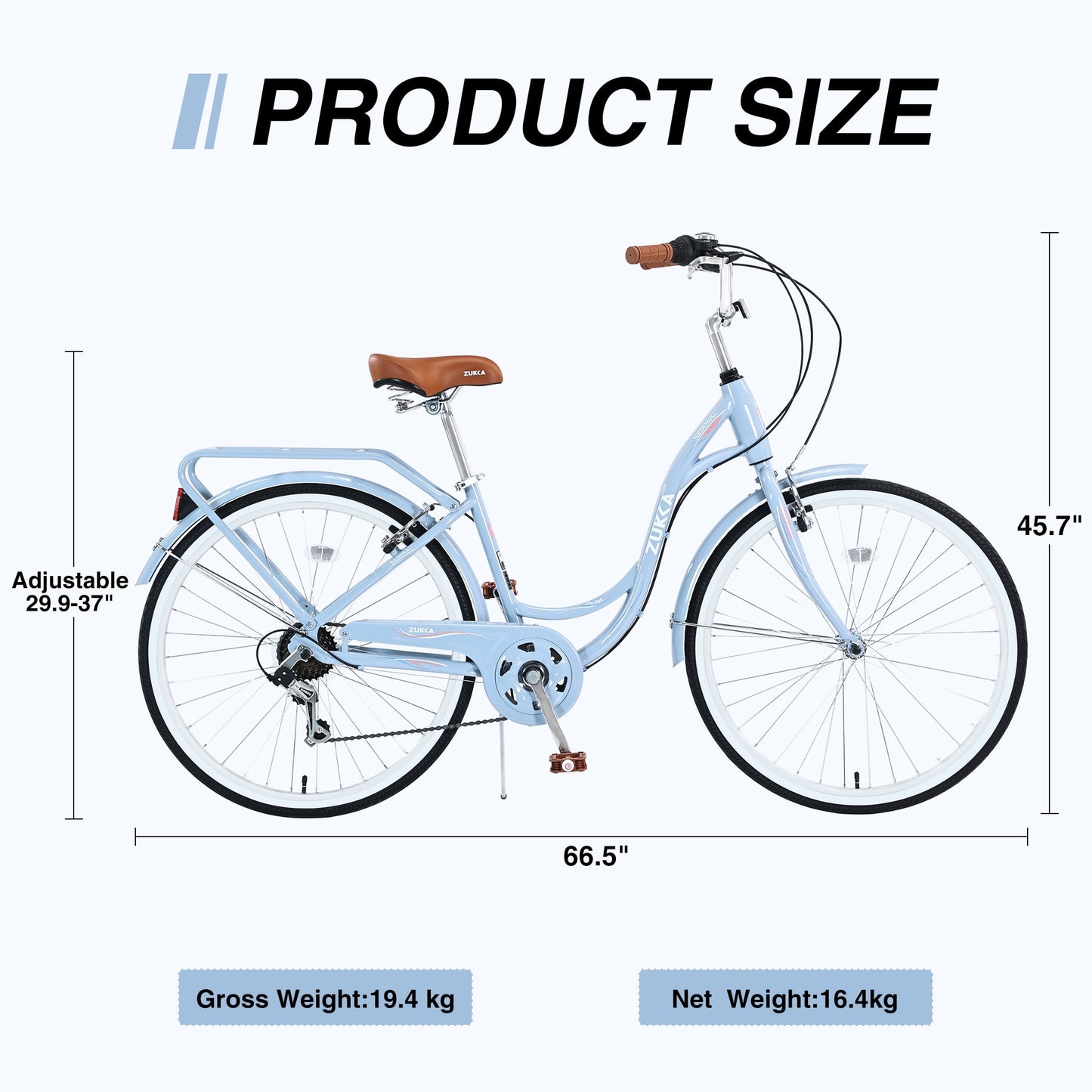 Tyethy Women's Bike 26" Shimano 7 Speed Comfortable City Beach Cruiser Bicycle, Blue