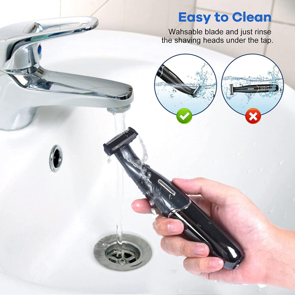 Electric Razor for Women , USB Rechargeable Waterproof 4 in 1 Electric Shaver Set for Eyebrow Face Nose Legs Underarms and Bikini Line