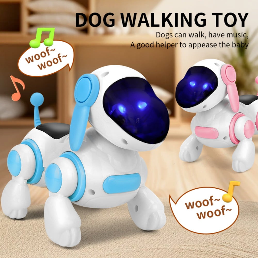 Tyethy Robot Dog Toy Interactive Pet Puppy Robotic Toy with Light-Up Musical for Babies Boys Girls Holiday Birthday Gift