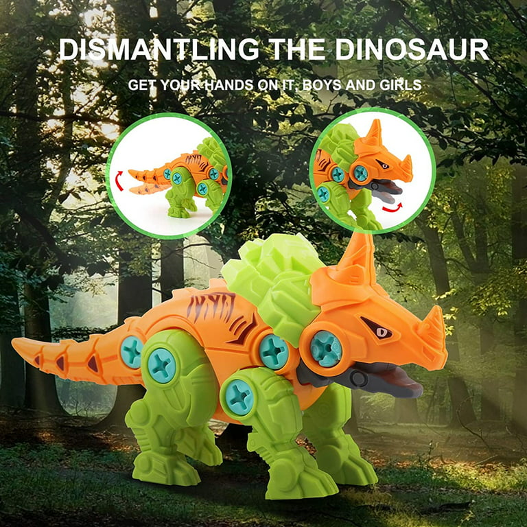 Take Apart Dinosaur Toys for Kids, Educational Building Construction Toy Set with Tool Drill , Easter and Birthday Toy Gifts for Boys Girls Age 3 4 5 6 7 8 Year Old