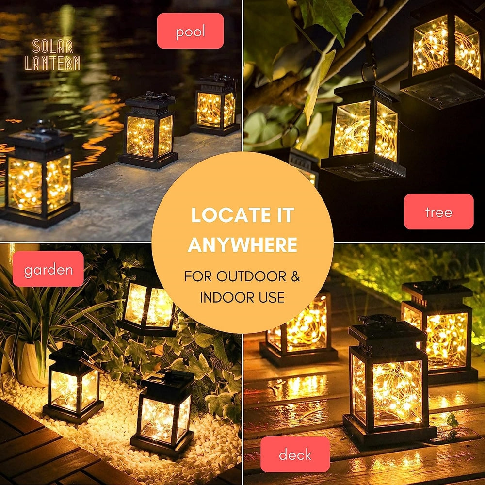 Solar Lamps Outdoor,30 Lamps Beads Waterproof Hanging Solar Lamps,Solar Camping Lights,Lamps Decorative for Patio Yard Camping Garden