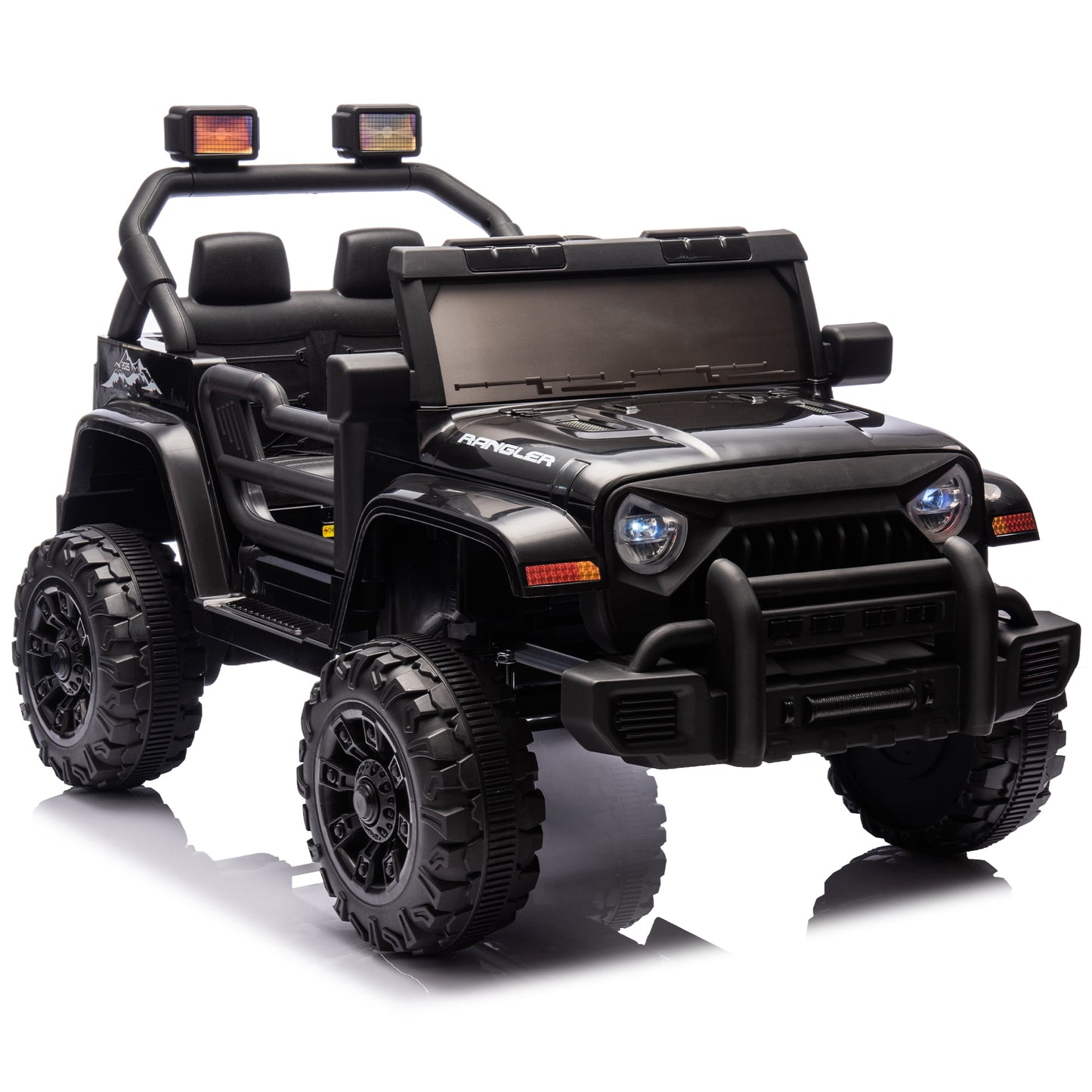 12V Kids Ride On Electric Car with Parents Control, Battery Powered Electric Ride On Truck Vehicles for Boys Girls Aged 3-8, Black