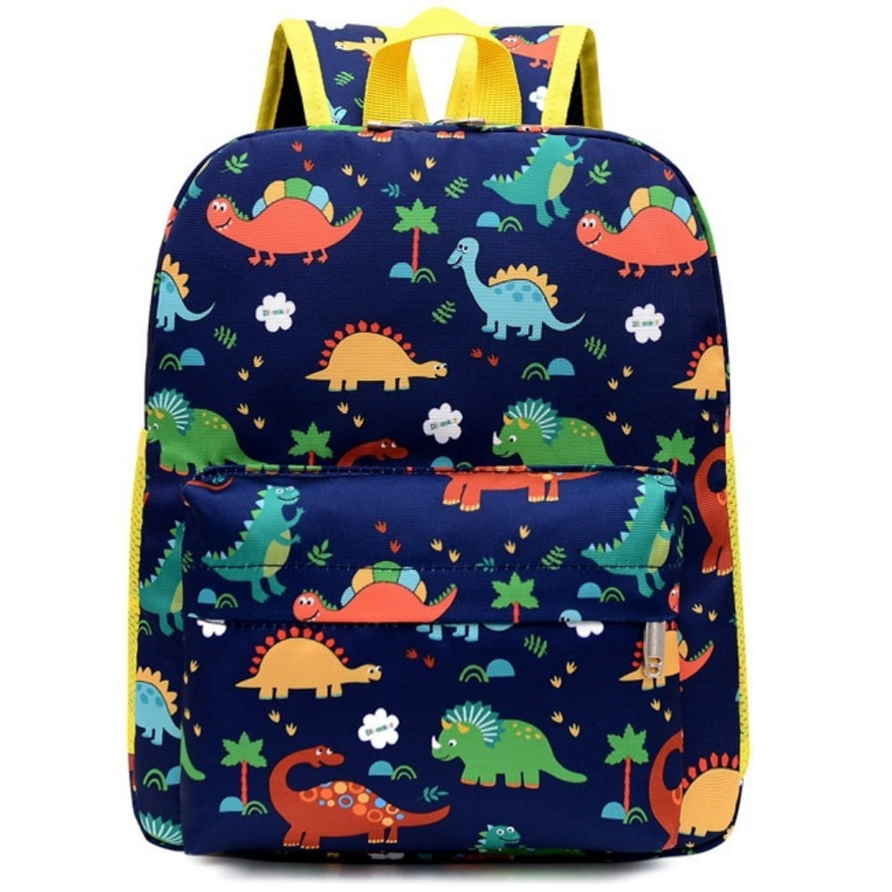 Baprem Toddler Backpack for Boys, 12" Kids Dinosaur Backpack for Preschool Kindergarten Elementary, Blue